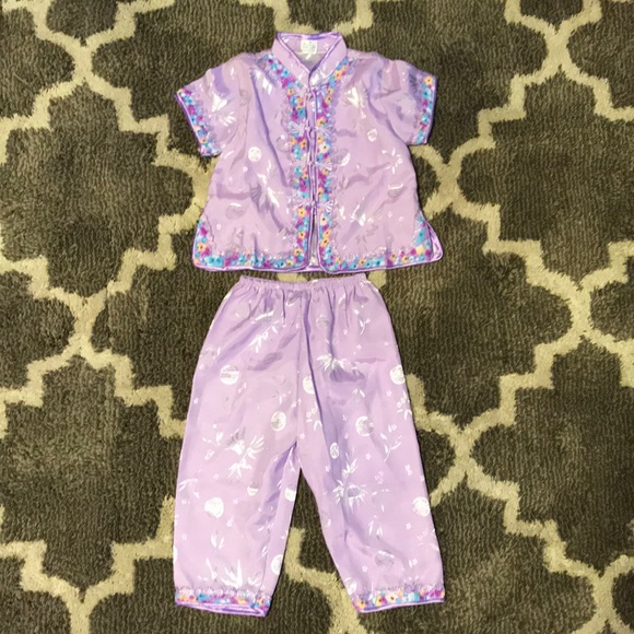 lavender two piece outfit